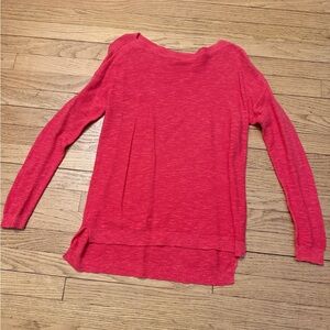 Eileen Fisher Pink Flora Organic Linen Cotton Sweater – Size Large